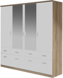 Kleiderschrank in WeiÃ, Eichefarben