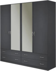Drehtürenschrank in Grau