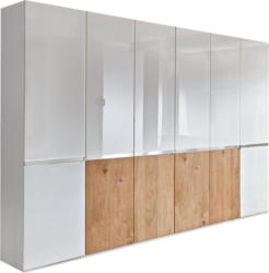 Drehtürenschrank In Furniert Balkeneiche Weiß, Eichefarben