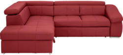 Wohnlandschaft in Leder Rot