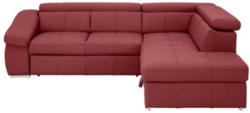 Wohnlandschaft in Leder Rot