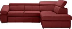 Wohnlandschaft in Leder Rot