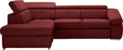 Wohnlandschaft in Leder Rot
