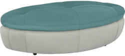 Hocker in Textil Grau, Grün