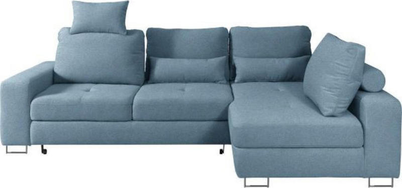 Wohnlandschaft In Textil Blau