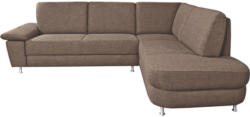 Wohnlandschaft in Textil Braun