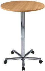 Stehtisch In Metall, Holzwerkstoff 80/72-114/80 Cm