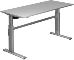 Schreibtisch In Metall, Holzwerkstoff 180/72-119/80 Cm