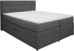 Boxspringbett 180/200 cm in Dunkelgrau