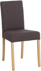 Stuhl In Holz, Textil Braun, Grau, Buchefarben
