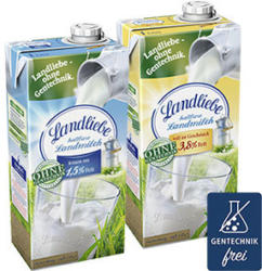 Landliebe haltbare Landmilch 1,5/3,8 % Fett, jede 1-Liter-Packung