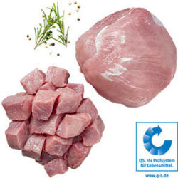Frischer Gourmet Schweinebraten oder Schweinegulasch aus dem Schinken, je 1 kg