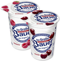 Bauer Fruchtjoghurt versch. Sorten, jeder 250-g-Becher