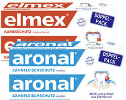 elmex oder aronal Zahncreme jede 2 x 75-ml-Packung