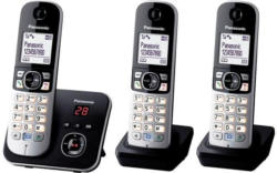 Panasonic KX-TG6823GB Schnurlostelefon mit Anrufbeantworter und 3 Mobilteilen