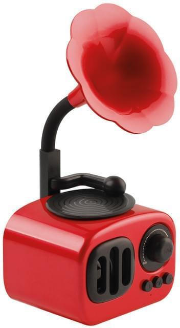 Nabo Retro Mini BS03 rot Retro Bluetooth-Speaker