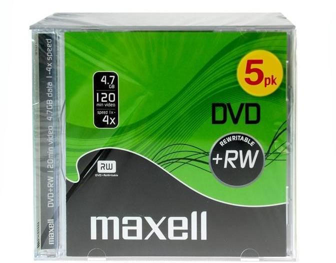 Maxell DVD+RW 4.7 4F 5er-Pack DVD-Rohlinge