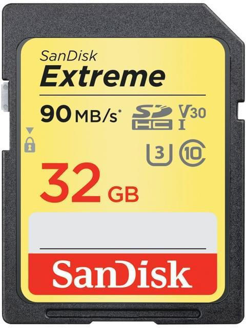 SanDisk SDHC-Karte Extreme 32 GB Class 10, UHS-I, 90MB/Sec