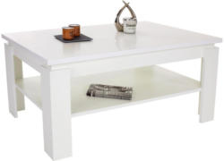 Couchtisch Holz mit Ablagefach Nizza 2, Weiß Dekor