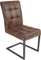 Schwingstuhl Donna S Lederlook Vintage Braun Gepolstert