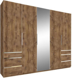 Drehtürenschrank mit Spiegel + Laden 250cm Level 36a, Eiche