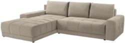 Ecksofa mit Schlaffunktion + Bettkasten Adria, Webstoff