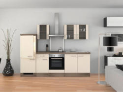 Einbauküche Küchenblock Möbelix Eico 270cm Magnolie