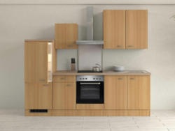 Einbauküche Küchenblock Möbelix Nano 270cm Buche