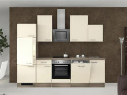 Einbauküche Küchenblock Möbelix Eico 280cm Magnolie