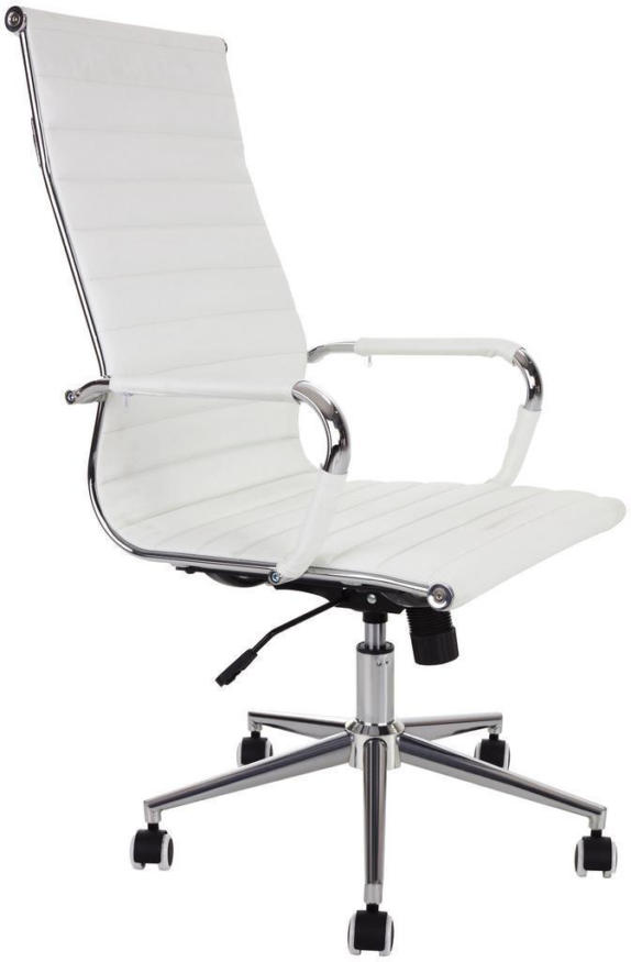 Drehstuhl Office in Weißem Lederlook nur € 69,90 statt € 149,00