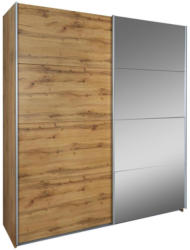 Schwebetürenschrank mit Spiegel 271cm Feldkirch, Eiche Dekor