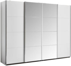 Schwebetürenschrank mit Spiegel 271cm Bensheim, Weiß Dekor