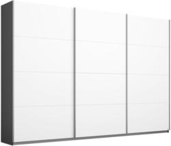 Schwebetürenschrank 271cm Belluno, Weiß/ Grau Dekor