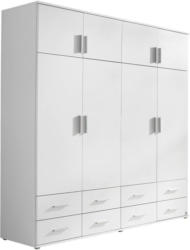 Drehtürenschrank mit Schubladen 181cm Kemi, Alpinweiß