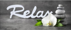 Dekopaneel Relax With Stones & Flowers