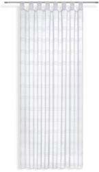 Vorhang mit Schlaufen und Band Halina B: 145cm, Weiß/Taupe