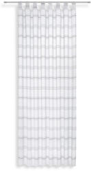 Vorhang mit Schlaufen und Band Halina B: 145cm, Weiß/Silber