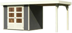 Gartenhaus mit Anbaudach Terragrau 482x211x217cm