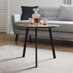 Couchtisch in Walnussfarben/ Schwarz ca.60x51cm 'Henrik'