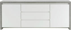 Sideboard in Weiß Hochglanz/Betonoptik