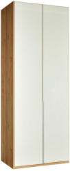 Drehtürenschrank in Weißglas
