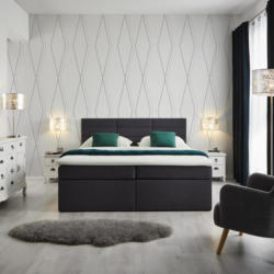 Boxspringbett in Grau ca. 180x 200 cm inkl. Topper 'Lisa'