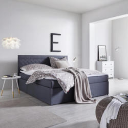 Boxspringbett in Anthrazit ca. 180x200cm inkl. Topper 'Rosa'