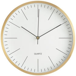Uhr Rena in Gold/ Weiss ca.Ø29,6cm
