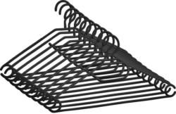 Kleiderbügelset Clara in Schwarz 10er Set