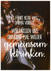 Postkarte Statements in Braun