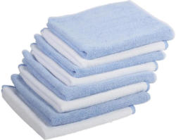 Mikrofasertuch Carla in Blau/Weiß, 8er Set