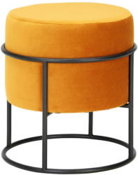 Hocker aus Samt in Orange
