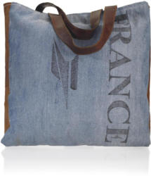 Handtasche in Blau 'France' ca.40x46cm
