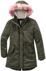 Mädchen Parka mit Fellimitat an der Kapuze